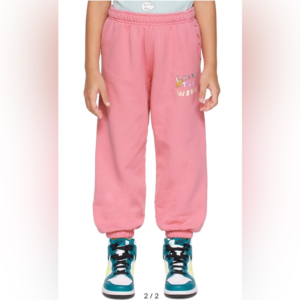 Kid's Change The World Original Art Sweat Pants, Size 6 New without Tags